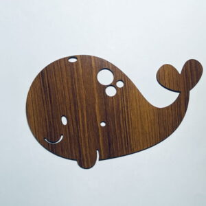 Intra απο ξύλο plywood 3mm-4mm πάχος - Happy Whale Shape Wood Craft Cutout Δίασταση 30x30 cm Intraeaxys-e1gkjqxo
