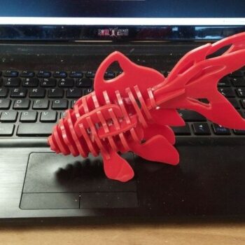 Intra απο ξύλο plywood 3mm-4mm πάχος - Χρυσόψαρο τρισδιάστατο παζλ Δίασταση 30x30 cm Intraeaxys-075yq0po - Image 1