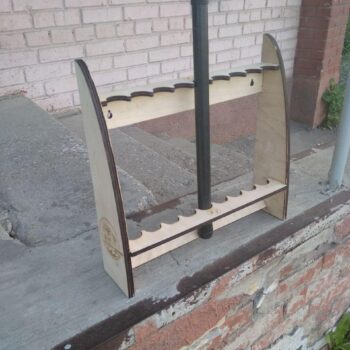 Intra απο ξύλο plywood 3mm-4mm πάχος - Βάση θήκης για καλάμι ψαρέματος τοίχου Δίασταση 30x30 cm Intraeaxys-r1z26ww1 - Image 1