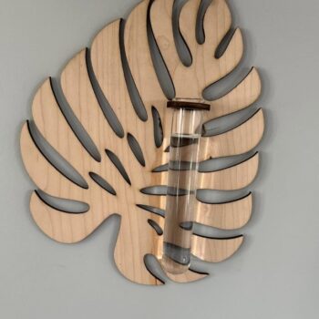 Intra απο ξύλο plywood 3mm-4mm πάχος - Σταθμός πολλαπλασιασμού φυτών, Δώρο για τον λάτρη των φυτών, Επιτοίχιο βάζο για μοσχεύματα φυτών, υδροπονικό βάζο Δίασταση 30x30 cm Intraeaxys-eo24yw31 - Image 1