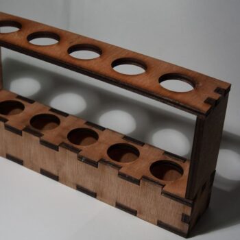 Intra απο ξύλο plywood 3mm-4mm πάχος - Ξύλινη σχάρα δοκιμαστικών σωλήνων Δίασταση 30x30 cm Intraeaxys-eo0qde31 - Image 1