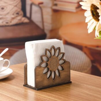Intra απο ξύλο plywood 3mm-4mm πάχος - Sunflower Papkin Holder Farmhouse Pinkin Dispenser Δίασταση 40x50 cm Intraeaxys-075kdm37 - Image 1