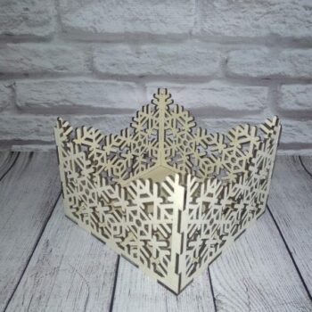 Intra απο ξύλο plywood 3mm-4mm πάχος - Θήκη χαρτοπετσέτας για νιφάδες χιονιού Δίασταση 30x30 cm Intraeaxys-eo4yq38o - Image 1