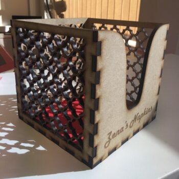 Intra απο ξύλο plywood 3mm-4mm πάχος - Διακοσμητική θήκη για τραπεζοπετσέτες Δίασταση 30x30 cm Intraeaxys-078y0jqo - Image 3