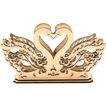 Intra απο ξύλο plywood 3mm-4mm πάχος - Θήκη χαρτοπετσέτας Swans Δίασταση 30x30 cm Intraeaxys-ro6y5z27 - Image 1