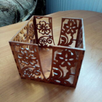 Intra απο ξύλο plywood 3mm-4mm πάχος - Διακοσμητικό χαρτομάντηλο θήκης τραπεζιού Δίασταση 30x30 cm Intraeaxys-eo202067 - Image 1