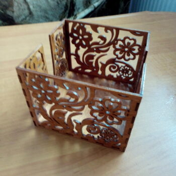 Intra απο ξύλο plywood 3mm-4mm πάχος - Διακοσμητικό χαρτομάντηλο θήκης τραπεζιού Δίασταση 30x30 cm Intraeaxys-eo202067 - Image 4