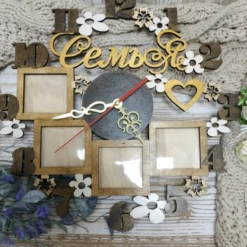 Intra απο ξύλο plywood 3mm-4mm πάχος - Ρολόι με κορνίζα Δίασταση 30x30 cm Intraeaxys-r1z2eqn1 - Image 1