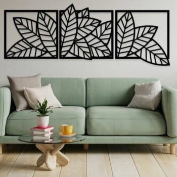 Intra απο ξύλο plywood 3mm-4mm πάχος - Πάνελ λουλουδιών Διακόσμηση τοίχου Δίασταση 30x30 cm Intraeaxys-eo4qpm87 - Image 1