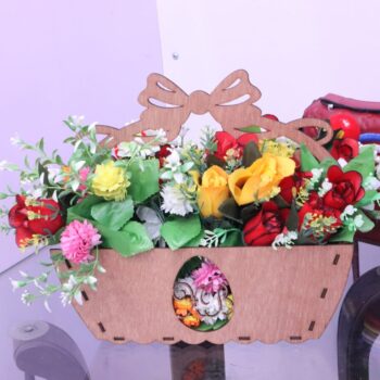 Intra απο ξύλο plywood 3mm-4mm πάχος - Καλάθι λουλουδιών 3mm Δίασταση 30x30 cm Intraeaxys-r1z2j621 - Image 3