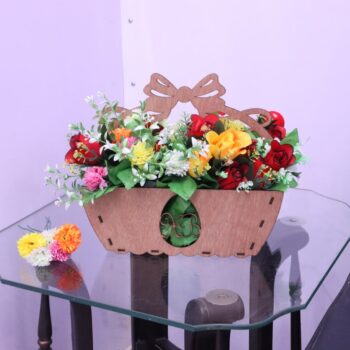 Intra απο ξύλο plywood 3mm-4mm πάχος - Καλάθι λουλουδιών 3mm Δίασταση 30x30 cm Intraeaxys-r1z2j621 - Image 4