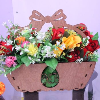 Intra απο ξύλο plywood 3mm-4mm πάχος - Καλάθι λουλουδιών 3mm Δίασταση 30x30 cm Intraeaxys-r1z2j621 - Image 6