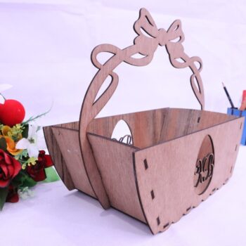 Intra απο ξύλο plywood 3mm-4mm πάχος - Καλάθι λουλουδιών 3mm Δίασταση 30x30 cm Intraeaxys-r1z2j621 - Image 7