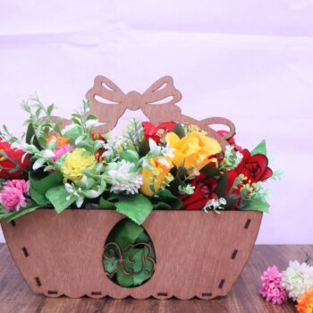 Intra απο ξύλο plywood 3mm-4mm πάχος - Καλάθι λουλουδιών 3mm Δίασταση 30x30 cm Intraeaxys-r1z2j621 - Image 8