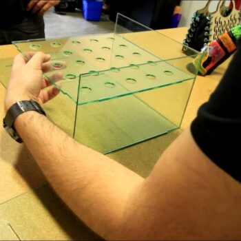 Intra απο ξύλο plywood 3mm-4mm πάχος - Ακρυλικό κουτί λουλουδιών Δίασταση 20x20 cm Intraeaxys-qomm088o - Image 3