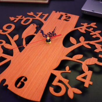 Intra απο ξύλο plywood 3mm-4mm πάχος - Ξύλινο ρολόι τοίχου δέντρο Δίασταση 30x30 cm Intraeaxys-lopq0m67 - Image 7