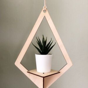 Intra απο ξύλο plywood 3mm-4mm πάχος - Κρεμαστό σταντ φυτών Δίασταση 30x30 cm Intraeaxys-yon6edg7