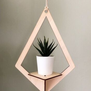 Intra απο ξύλο plywood 3mm-4mm πάχος - Κρεμαστό σταντ φυτών Δίασταση 30x30 cm Intraeaxys-yon6edg7 - Image 1