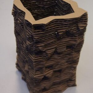 Intra απο ξύλο plywood 3mm-4mm πάχος - Βάζο με στρώσεις από χαρτόνι Δίασταση 30x30 cm Intraeaxys-joerel57