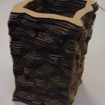 Intra απο ξύλο plywood 3mm-4mm πάχος - Βάζο με στρώσεις από χαρτόνι Δίασταση 30x30 cm Intraeaxys-joerel57 - Image 3