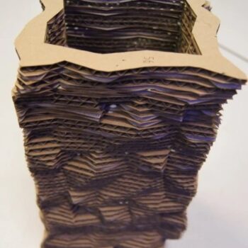 Intra απο ξύλο plywood 3mm-4mm πάχος - Βάζο με στρώσεις από χαρτόνι Δίασταση 30x30 cm Intraeaxys-joerel57 - Image 4