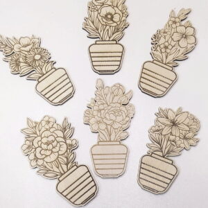 Intra απο ξύλο plywood 3mm-4mm πάχος - Χαράξτε μαγνήτες λουλουδιών Δίασταση 30x30 cm Intraeaxys-r7vm9j57