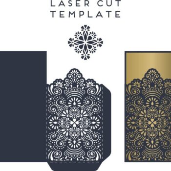 Intra απο ξύλο plywood 3mm-4mm πάχος - Πρότυπο κάρτας προσκλητηρίων με δαντέλα Δίασταση 30x30 cm Intraeaxys-eo20jwl7 - Image 1