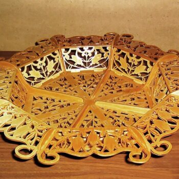 Intra απο ξύλο plywood 3mm-4mm πάχος - Διακοσμητικό πιάτο καραμέλας Δίασταση 30x30 cm Intraeaxys-67wl8331 - Image 4