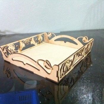 Intra απο ξύλο plywood 3mm-4mm πάχος - Ξύλινος Διακοσμητικός Δίσκος Δίασταση 30x30 cm Intraeaxys-6o3yrq37 - Image 1