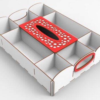 Intra απο ξύλο plywood 3mm-4mm πάχος - Δίσκος σερβιρίσματος με Tissue Box 2,4mm Δίασταση 30x30 cm Intraeaxys-d1lvg6zo - Image 1