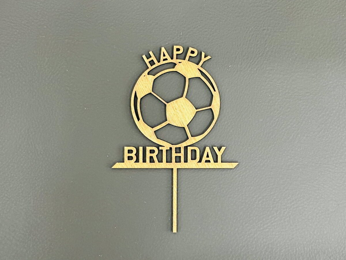 Intra απο ξύλο plywood 3mm-4mm πάχος - Ποδοσφαιρικό Cake Topper Δίασταση 30x30 cm Intraeaxys-lopq0r37