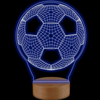 Intra απο ξύλο plywood 3mm-4mm πάχος - Ακρυλικό φωτιστικό ποδοσφαίρου Δίασταση 20x20 cm Intraeaxys-yon0glx7 - Image 1