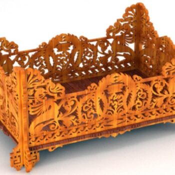 Intra απο ξύλο plywood 3mm-4mm πάχος - Vintage καλάθι με φρούτα Δίασταση 30x30 cm Intraeaxys-m1d6pdy7 - Image 1