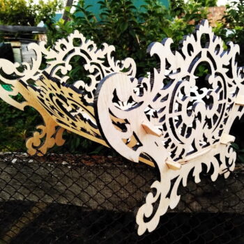 Intra απο ξύλο plywood 3mm-4mm πάχος - Διακοσμητικό καλάθι με καραμέλα Δίασταση 30x30 cm Intraeaxys-pok3gd87 - Image 1