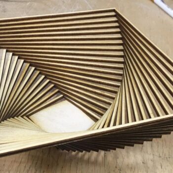 Intra απο ξύλο plywood 3mm-4mm πάχος - Διακόσμηση Ξύλινο Καλάθι Δίασταση 30x30 cm Intraeaxys-joedpw91 - Image 1