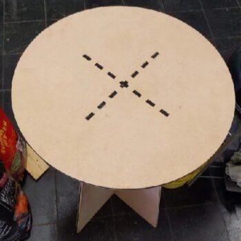 Intra απο ξύλο plywood 3mm-4mm πάχος - Στρογγυλή Τράπεζα Δίασταση 30x30 cm Intraeaxys-yone09ko - Image 3