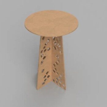 Intra απο ξύλο plywood 3mm-4mm πάχος - Στρογγυλή Τράπεζα Δίασταση 30x30 cm Intraeaxys-yone09ko - Image 4