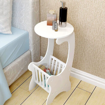 Intra απο ξύλο plywood 3mm-4mm πάχος - Στρογγυλό Ξύλινο Κομοδίνο 10mm Δίασταση 30x30 cm Intraeaxys-91jdvg51 - Image 4