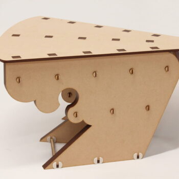 Intra απο ξύλο plywood 3mm-4mm πάχος - Σκαμπό Kumode Δίασταση 30x30 cm Intraeaxys-078y20no - Image 1