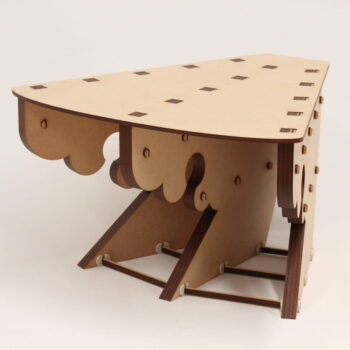 Intra απο ξύλο plywood 3mm-4mm πάχος - Σκαμπό Kumode Δίασταση 30x30 cm Intraeaxys-078y20no - Image 3