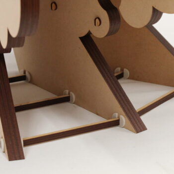 Intra απο ξύλο plywood 3mm-4mm πάχος - Σκαμπό Kumode Δίασταση 30x30 cm Intraeaxys-078y20no - Image 6