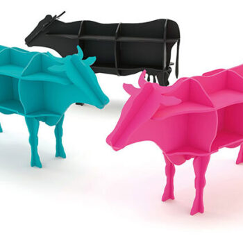 Intra απο ξύλο plywood 3mm-4mm πάχος - Ξύλινη Βιβλιοθήκη αγελάδας σε σχήμα αγελάδας Δίασταση 30x30 cm Intraeaxys-m1d6rqe7 - Image 1