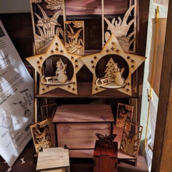 Intra απο ξύλο plywood 3mm-4mm πάχος - Ράφι σκάλας Δίασταση 40x50 cm Intraeaxys-zo9ygew7 - Image 1