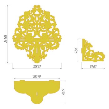 Intra απο ξύλο plywood 3mm-4mm πάχος - Μοναδικό ράφι τοίχου Δίασταση 30x30 cm Intraeaxys-lopqeq67 - Image 3
