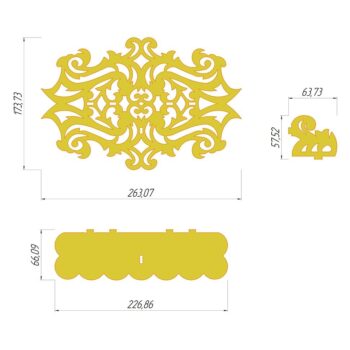 Intra απο ξύλο plywood 3mm-4mm πάχος - Διακοσμητική μονάδα ραφιών τοίχου Δίασταση 30x30 cm Intraeaxys-joed9d51 - Image 3