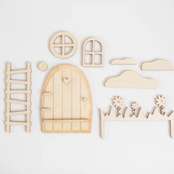 Intra απο ξύλο plywood 3mm-4mm πάχος - Σετ πορτών και παραθύρων Garden Gnome Δίασταση 30x30 cm Intraeaxys-qomeew57 - Image 3