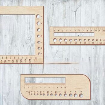 Intra απο ξύλο plywood 3mm-4mm πάχος - Χάρακας μετρητή πλεξίματος Δίασταση 30x30 cm Intraeaxys-lopqge37 - Image 1