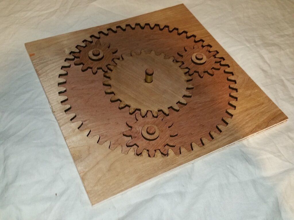 Intra απο ξύλο plywood 3mm-4mm πάχος - Planetary Gears Δίασταση 30x30 cm Intraeaxys-voq288eo