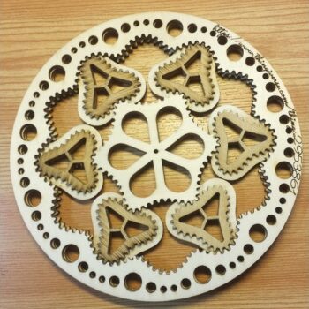 Intra απο ξύλο plywood 3mm-4mm πάχος - 2-4 Tri Planetary Gears Punk Δίασταση 30x30 cm Intraeaxys-d1lv2ngo - Image 1