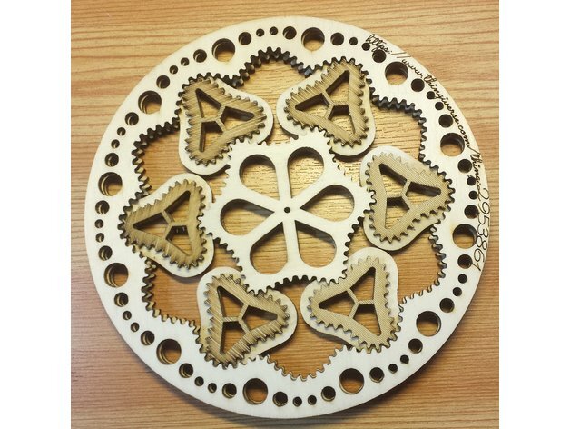 Intra απο ξύλο plywood 3mm-4mm πάχος - 2-4 Tri Planetary Gears Punk Δίασταση 30x30 cm Intraeaxys-d1lv2ngo
